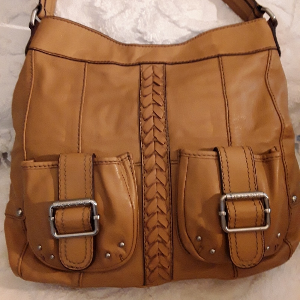 Tignanello Double Pouch Pocket Bucket Bag - Picture 1 of 5